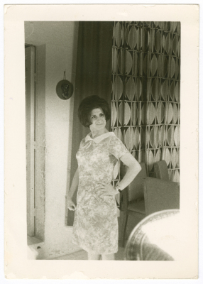 A woman from Abu Ghazaleh Family in her house in Nablus