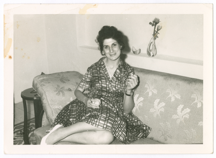 A woman from Abu Ghazaleh Family in her house in Nablus