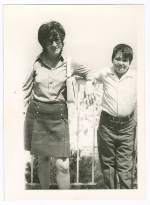 A woman from Abu Ghazaleh Family with a child from Gaza