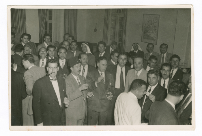 A photograph of the members of Chamber of Commerce and Industry, Ramallah