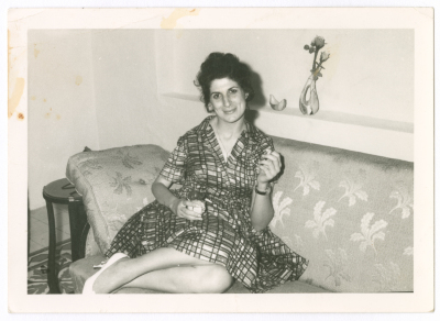 A woman from Abu Ghazaleh Family in her house in Nablus