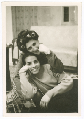 A girl from Abu Ghazaleh Family at her friend