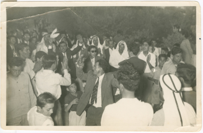 Men dancing during a Zaffa; a celebration before the actual wedding