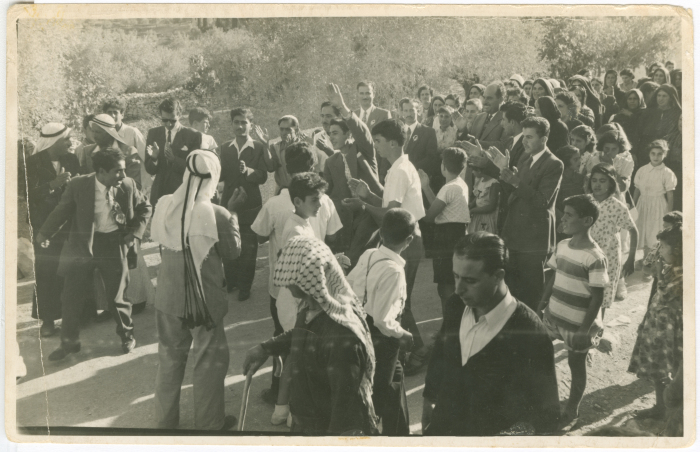 Men dancing during a Zaffa; a celebration before the actual wedding