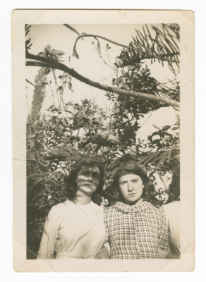 A woman from Khamash Family with a friend