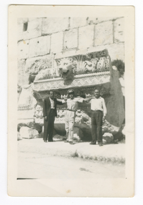 Men at an archaeological site
