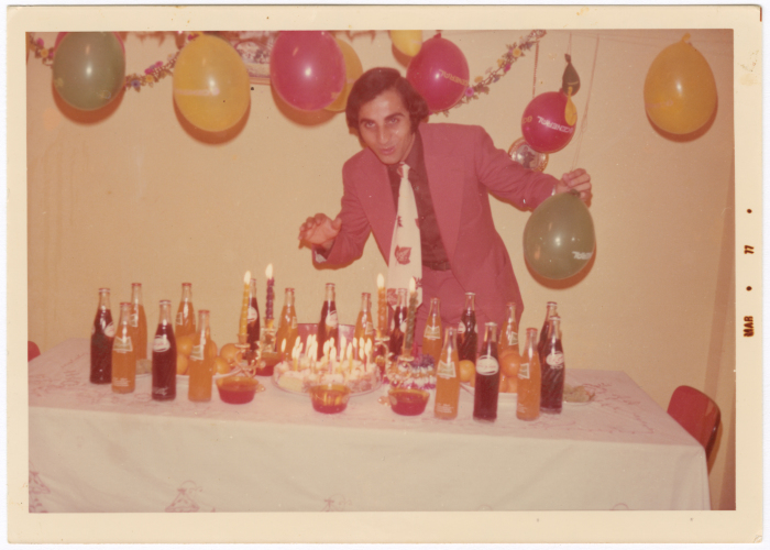 A man on his birthday party