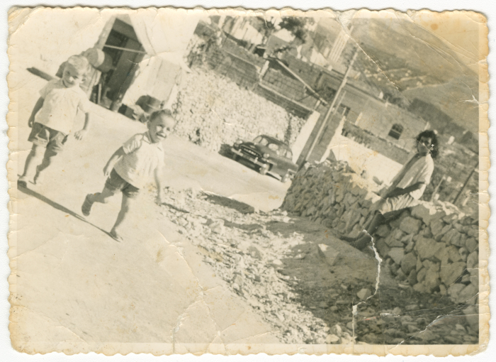 Two children from Risha Family in a neighbourhood in Nablus