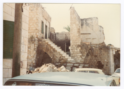 A demolished house in al-Led