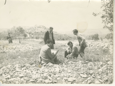 A group photograph of Palestinian visual artists