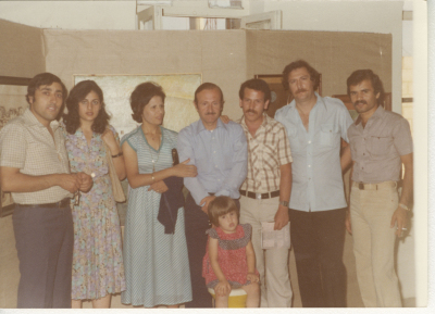 A group photograph of Palestinian visual artists
