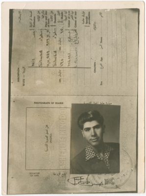 A Palestinian man trying to obtain a passport