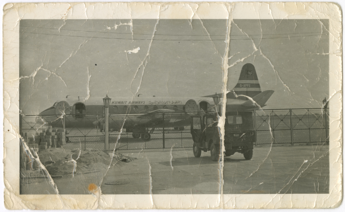 A plane at Kuwait Airport