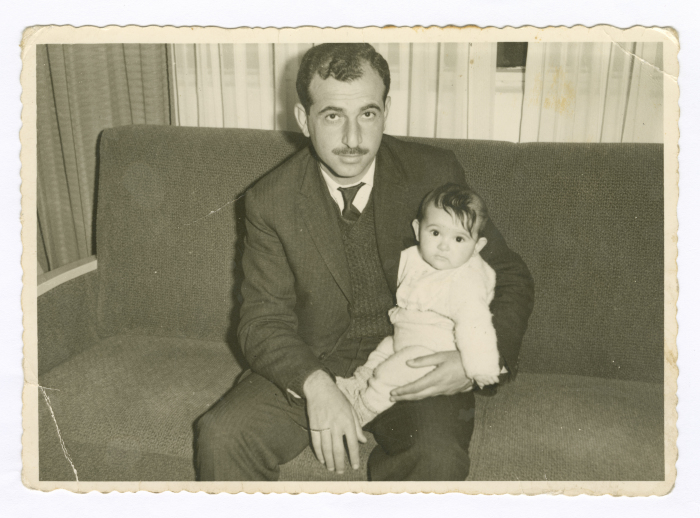 Waleed Irsheed and his daughter