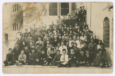 Hanna Khalaf with His Students at Bishop Gobat School, Jerusalem