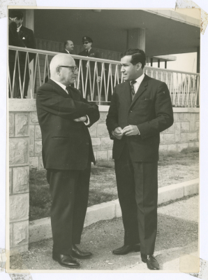 Hanna Khalaf with a Visitor 