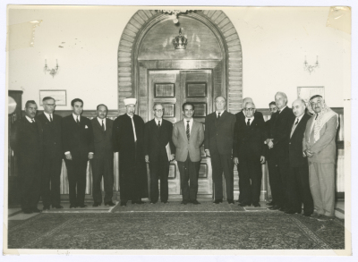 Hanna Khalaf with the Jordanian Prime Minister Wasfi Tal

