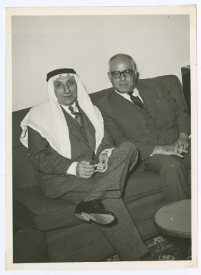 Hanna Khalaf with a Friend in Jerusalem 