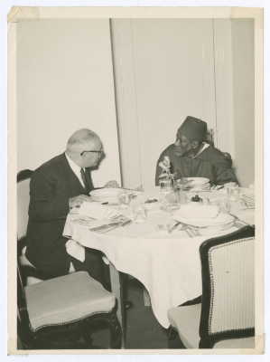 Hanna Khalaf with an African Tourist 