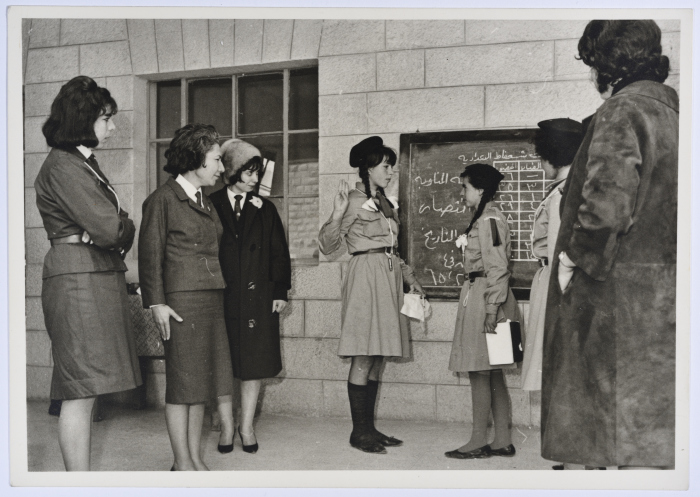 Adaweya Alami Visiting the Shu'afat Scout Guides, 1967