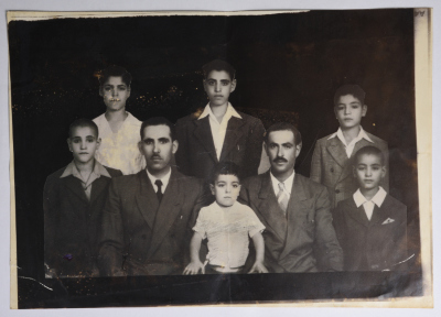 Mahmoud al-Qasim and His Brother with Their Children, the 1950s