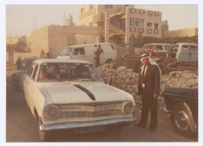 A photograph taken during Zaffa; giving away the bride, in Hebron