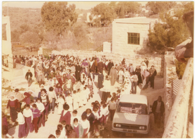 Men from Áboúd on a visit to Michel Sabah