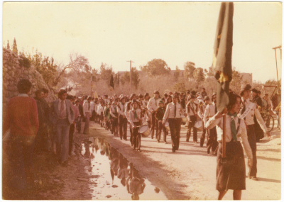 Scouts after a religious ceremony