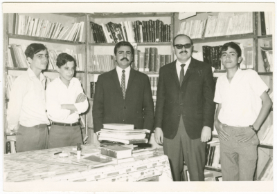 A group of students with their teachers at al-Ghazaleyeh School