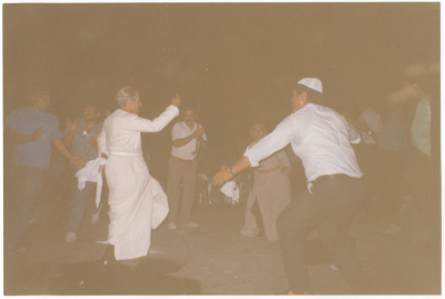 Men dancing at a wedding