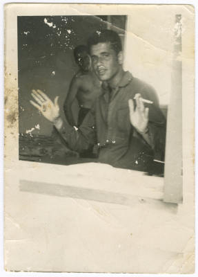 Misbáh Ahmad in his dorm during his studies in Beirut