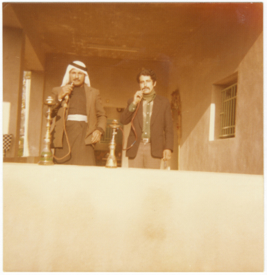 Men smoking Shisha; hookah