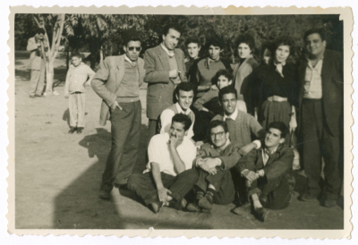 Friends from the University of Cairo in a park in Egypt