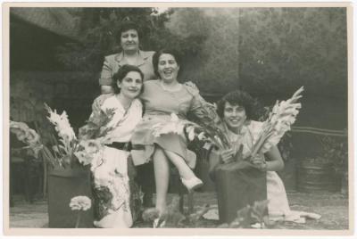 Rima Nasir and Female Relatives at the Birzeit College Graduation Ceremony, 1951 