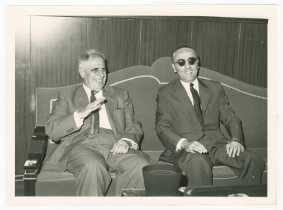 موسى ناصر مع وزير خارجية لبنان في مؤتمر شتورة، 1960