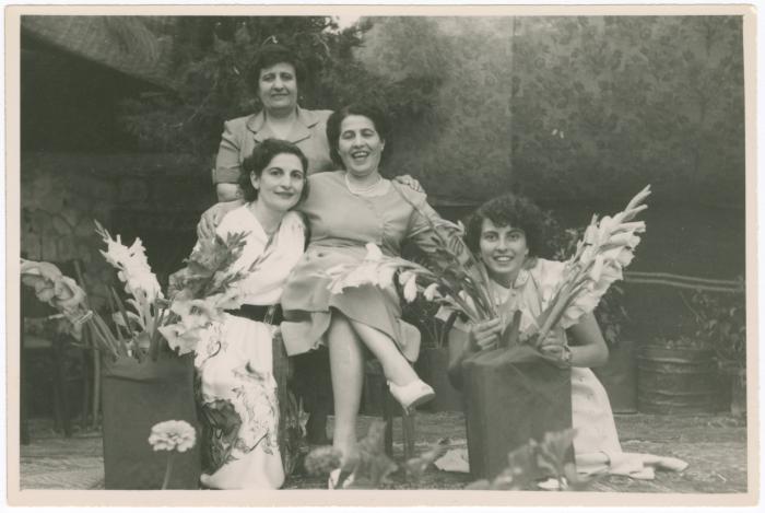 Rima Nasir and Female Relatives at the Birzeit College Graduation Ceremony, 1951 