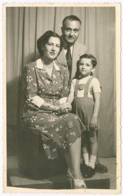 Saba, Vera and Their Son Efteem Azar, 1948