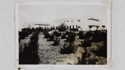 Part of the Building of the Arab College in Jerusalem from the Western Grove, 1945