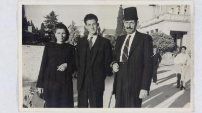 Antone Tarazi with His Parents, 1946