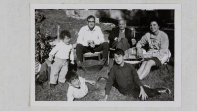 Rima Tarazi and Her Family with Professor Espero Josie, 1960-1965