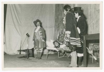 Birzeit College Students during the "A Tale of Two Cities" Play Performance, 1952