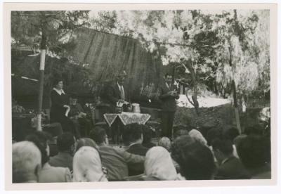 Certificate Distribution Ceremony at Birzeit College, 1951