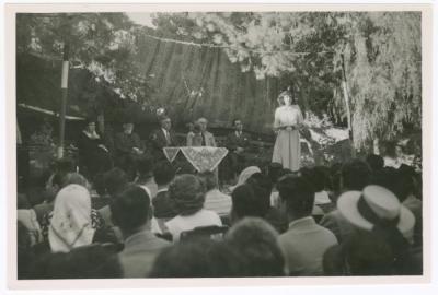 Certificate Distribution Ceremony at Birzeit College, 1951