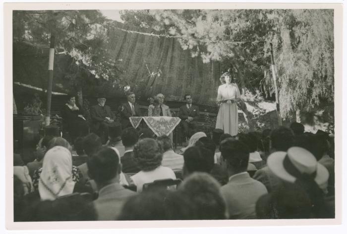 Certificate Distribution Ceremony at Birzeit College, 1951