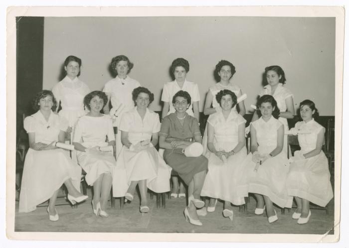 Rima Nasir with the Graduates of Birzeit College, 1952