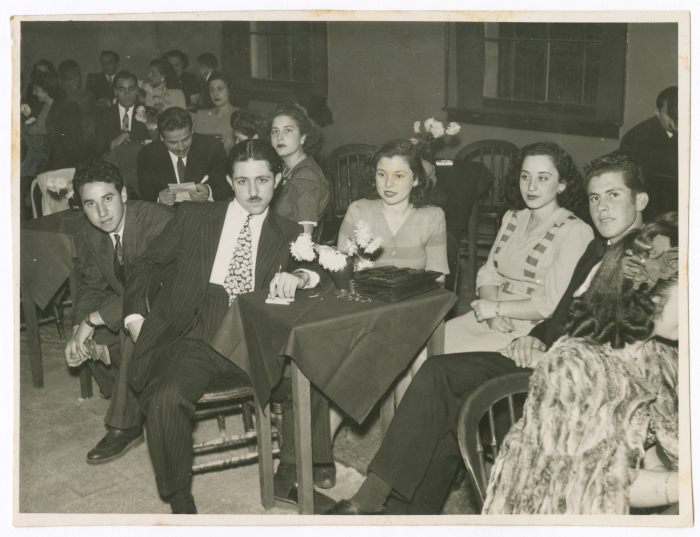 A Man From Tarazi Family With Other Men And Women At A Dance Party In Beirut The Palestinian Museum Digital Archive Pmda