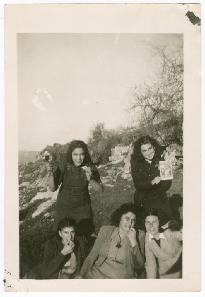 Rima Nasir and Her Friends in Jalazone, 1945