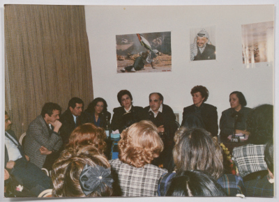 Abu Iyad meeting with the General Federation of Tunisian Women.