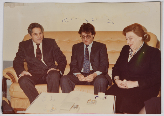 The poet Mahmoud Darwish and the Fighter Najla' Yassin.