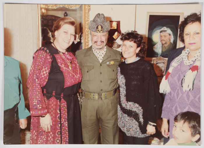 The Late President Yaser ʿarafat and the Fighter Najla' Yassin.